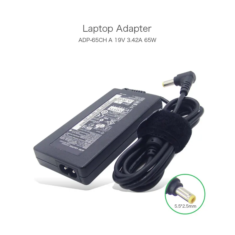 Тонкий ноутбук адаптер питания 65 W 19 V 3.42A 5 5*2 мм ADP-65CHA для lenovo IdeaPad G530 G430 G230 серии |