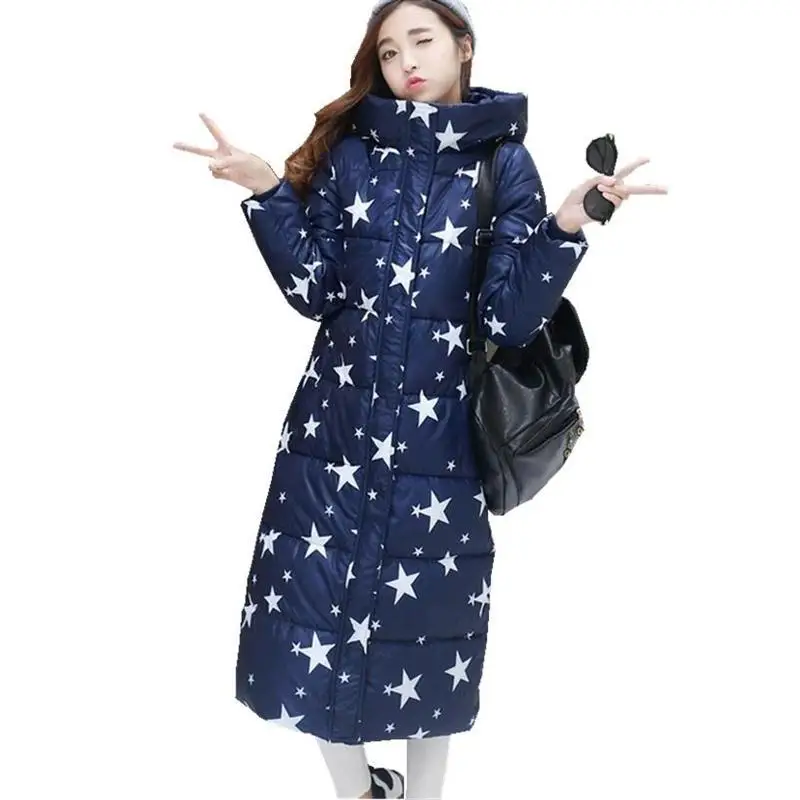 

2016 Winter Women Cotton Slim Long Coat Hooded Parka Jackets Coats White Overcoat Plus Size Down Parkas