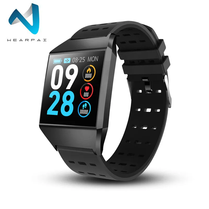 Wearpai W1C квадратные часы led сенсорный экран для сердечного ритма Мониторинг
