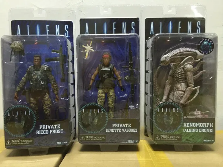 Хорошее качество инопланетянин NECA серия 9 Xenomorph Albino Drone частный Ricco Frost Jenette Vasquez ПВХ фигурка Коллекционная модель игрушки