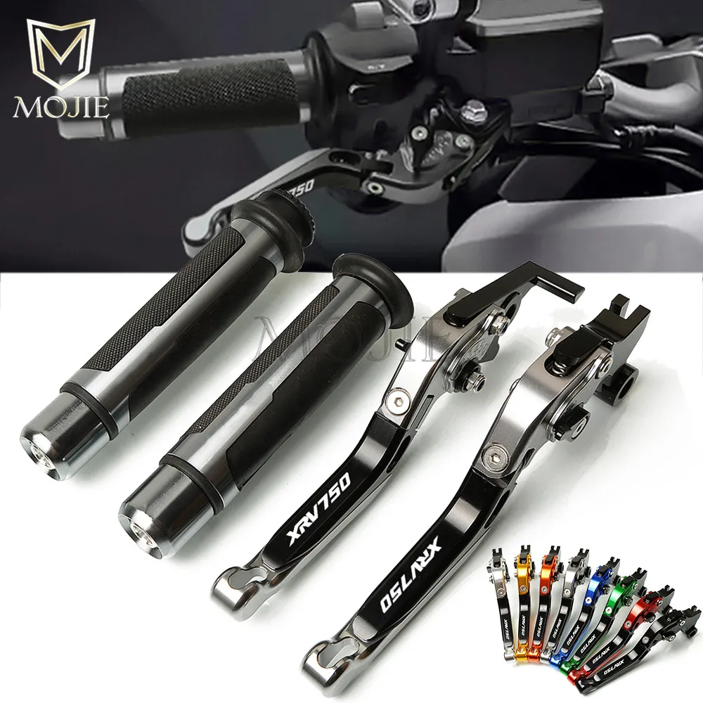 Motorcycle Brake Clutch Lever Hand Grips Handlebars For Honda XRV750