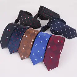 2016 Тощий Галстук для Рубашка Костюм Узкий 5 см Тонкий галстуки для Мужчин Мода Плед и Точка Дизайн Галстуки Рождество подарок Полиэстер