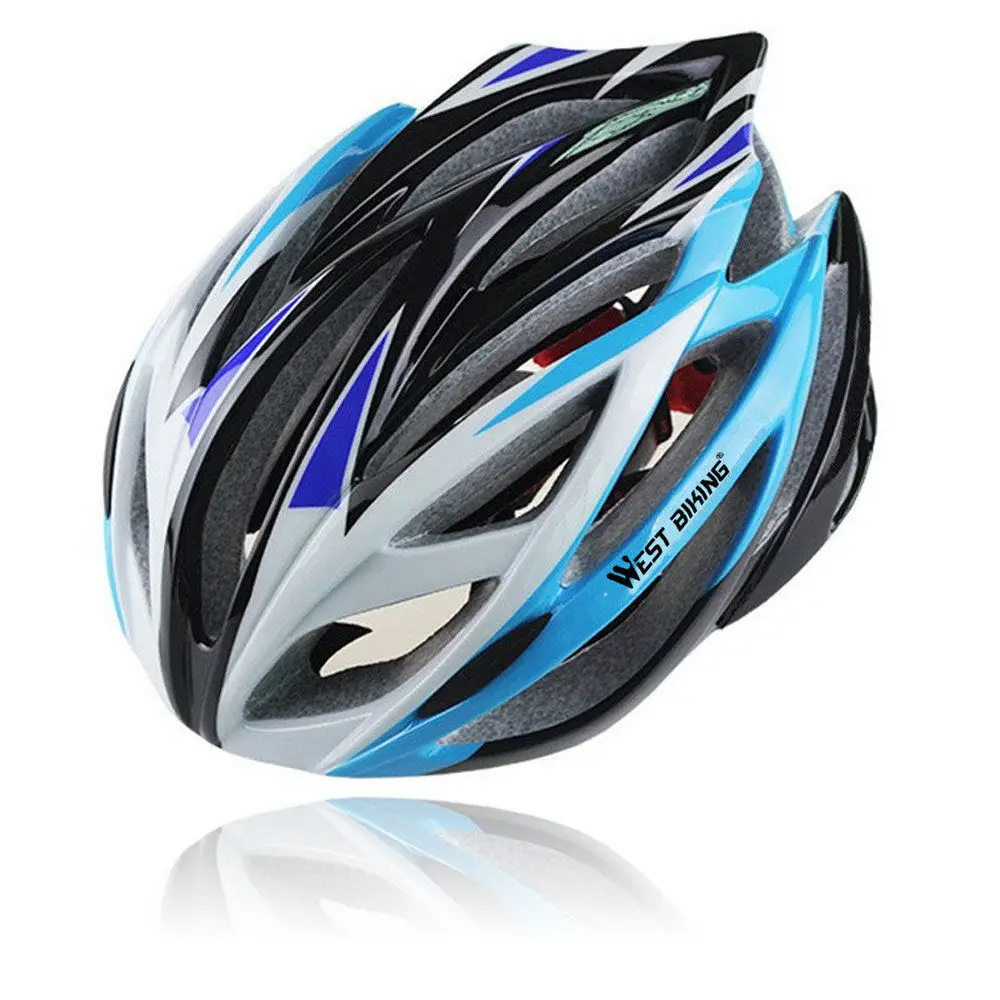 West biking мульти-спортивный шлем Велоспорт BMX горный Тринити велосипед ПВХ 22 вентиляционные отверстия Bicicleta шлем козырек подкладка Pad - Цвет: Blue