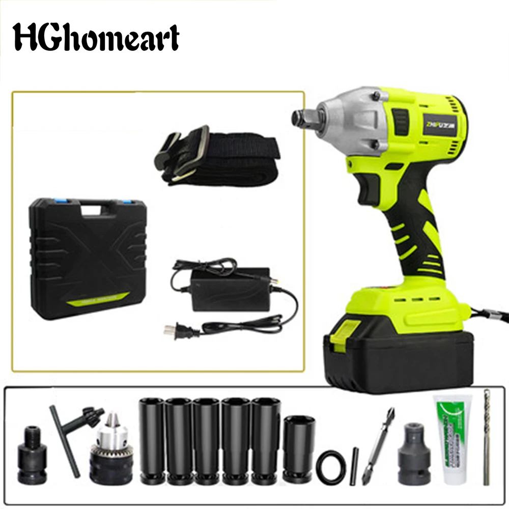 

Multitool Electric Wrench Rechargeable Screwdrivers with 2 Batteries Power Tools Cordless Drill Spanners Impact Wrench Tool Set
