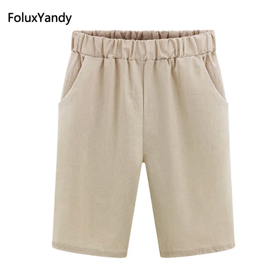 

Thin Summer Shorts Women Plus Size 6 XL Casual Loose Harem Shorts Khaki Green Black Blue OMW21