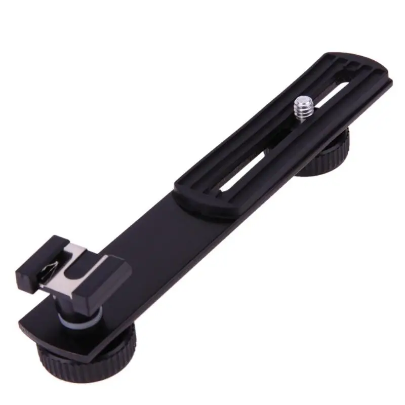 

Universal dual flash bracket holder Camera Flash Bracket Hot Shoe Arm Bracket Tripod Stand Holder For DSLR SLR Tripod Monopod