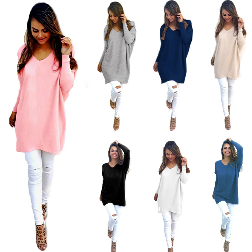 

Fashion Spring Autumn Winter Dress Womens Loose Knitted Oversized Baggy Sweater Jumper Outwear Plus Size Female Vestidos 5XL 6XL