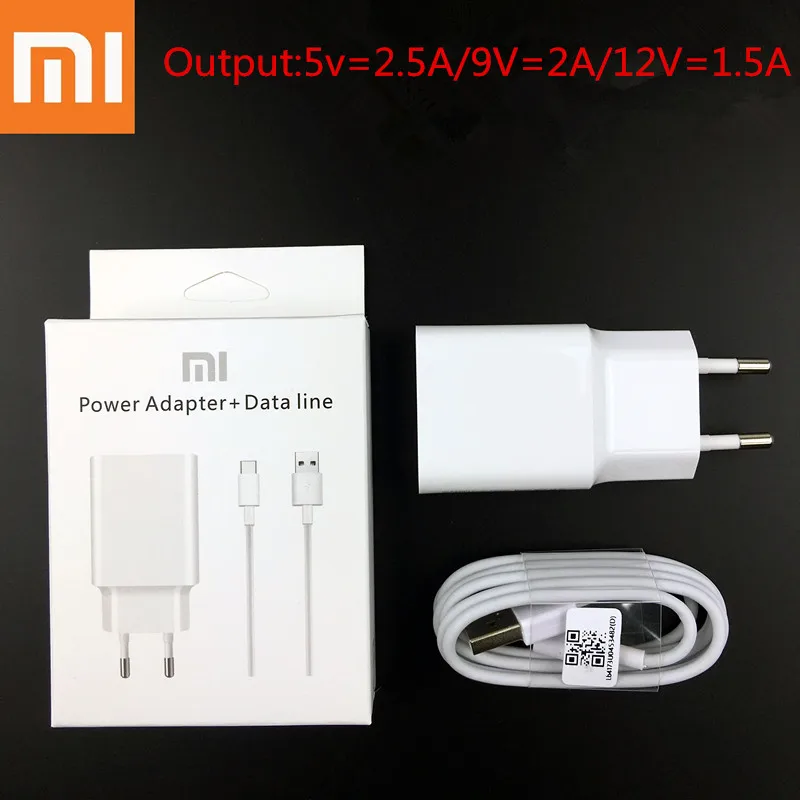 

12v 1.5A Xiaomi 8 Fast Charger QC3.0 Wall Plug Quick Charger Type C Date Cable for mi 9t pro CC9e CC9 A2 F1 Redmi K20 note 7 Pro