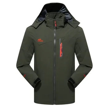 

The new outdoor sports mountaineering coat for spring in big yard is men's one-layer waterproof breathable charge suit XL-6XL