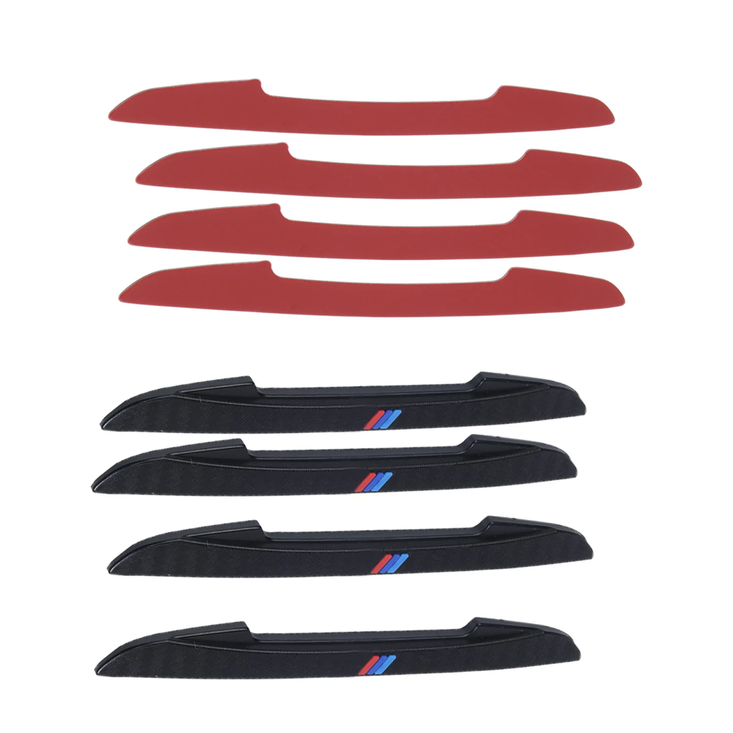 

4pcs Carbon Fiber Sporty Car Auto Door Scratch Bumper Scuff Stickers For BMW New