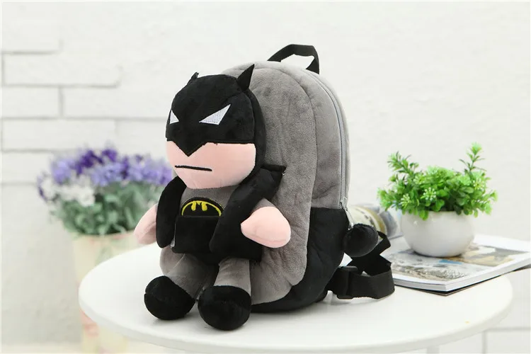 Новинка Ironman Superman Spiderman Batman кукла плюшевый школьный рюкзак Mochila 3D Мстители плюшевые рюкзаки