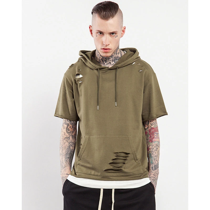 Mens Sudaderas Con Capucha De Manga Corta - Compra lotes