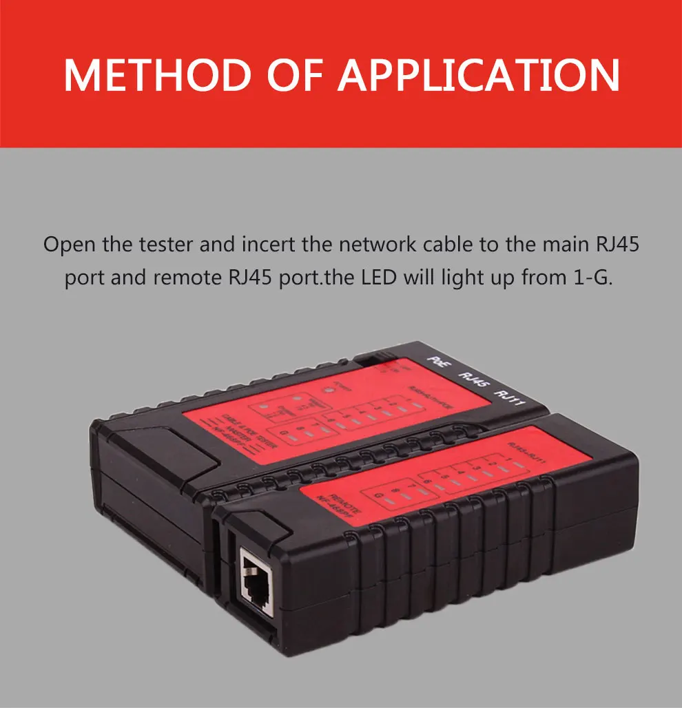 Кабельный тестер непрерывности тестеров POE проверка тестером на RJ11& RJ45 кабель быстрого обнаружения автоматически тесты для непрерывности NF-468PF