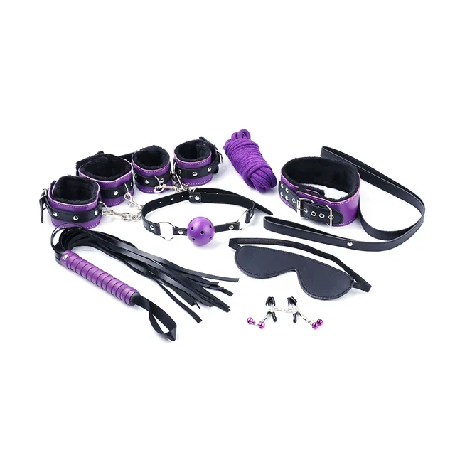 SM-Kit de bondage sexy imbibé de menottes en cuir pour adultes, jouets  sexuels pour couples, ensemble de bondage, jeux amusants, 7,0 - AliExpress