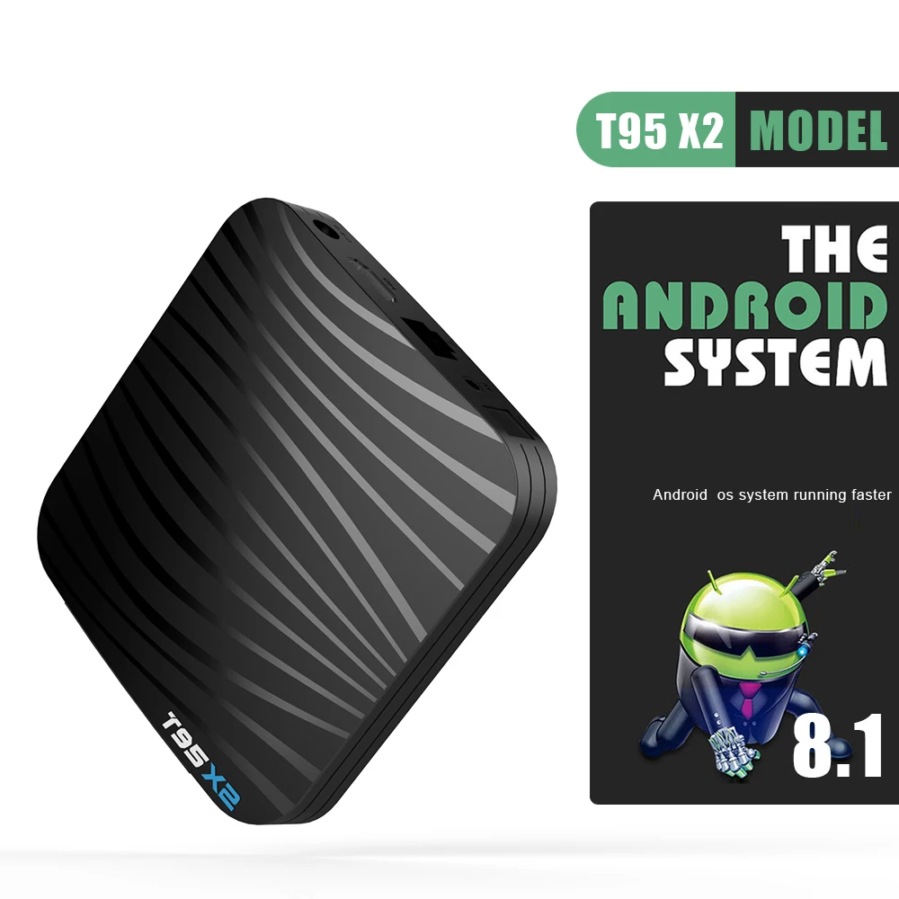 

T95X2 Smart TV Box Android 8.1 4K HD Set Top Box Amlogic S905X2 Quad Core 4GB DDR4 / 32GB Smart UHD VP9 H.265 2.4G WiFi 100M LAN