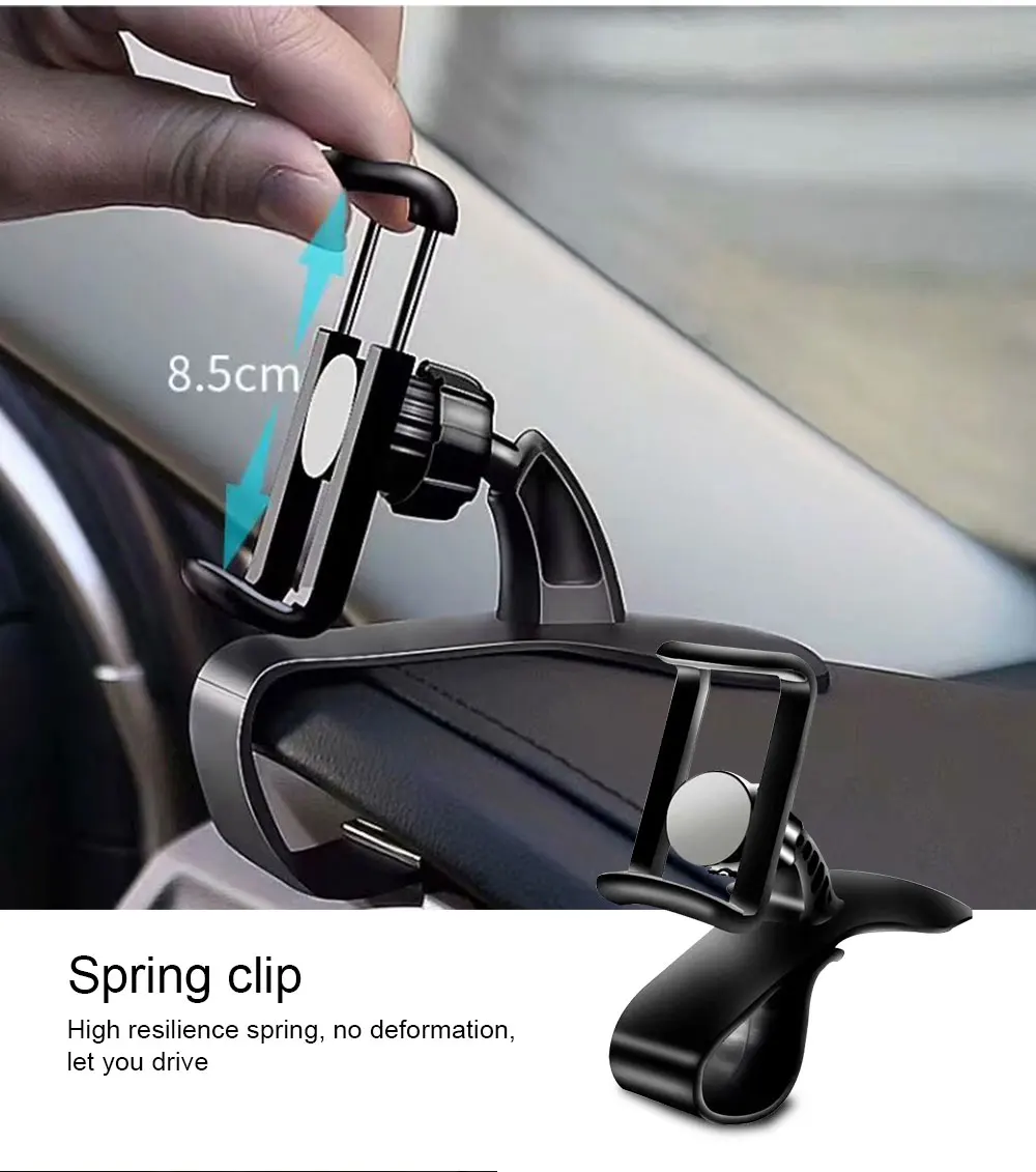 Ascromy Car Phone Mount Holder HUD Dashboard Stand For Xiaomi iPhone 7 8 X Samsung Galaxy S9 S8 Mobile Porta celular Accessories (6)