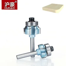 HUHAO 1 шт. 1/4 «деревообрабатывающий бит с подшипниками CNC инструмент четыре зуба Обрезка Фрезерный резак фрезы для дерева высокая скорость стали