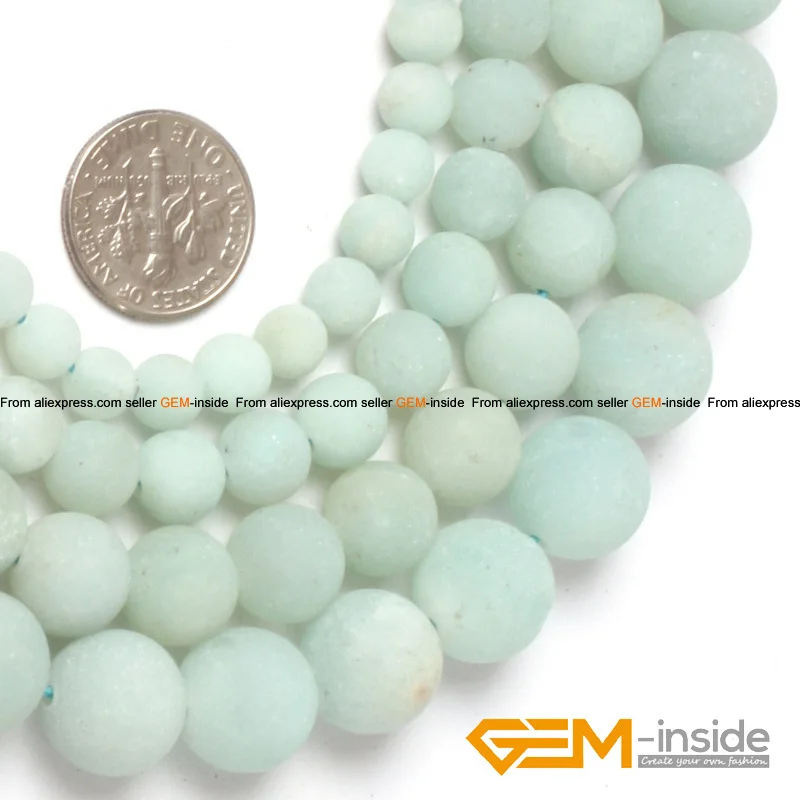 Amazonite Givr&eacute;e 6mm 61 Perles Par Fil Perles