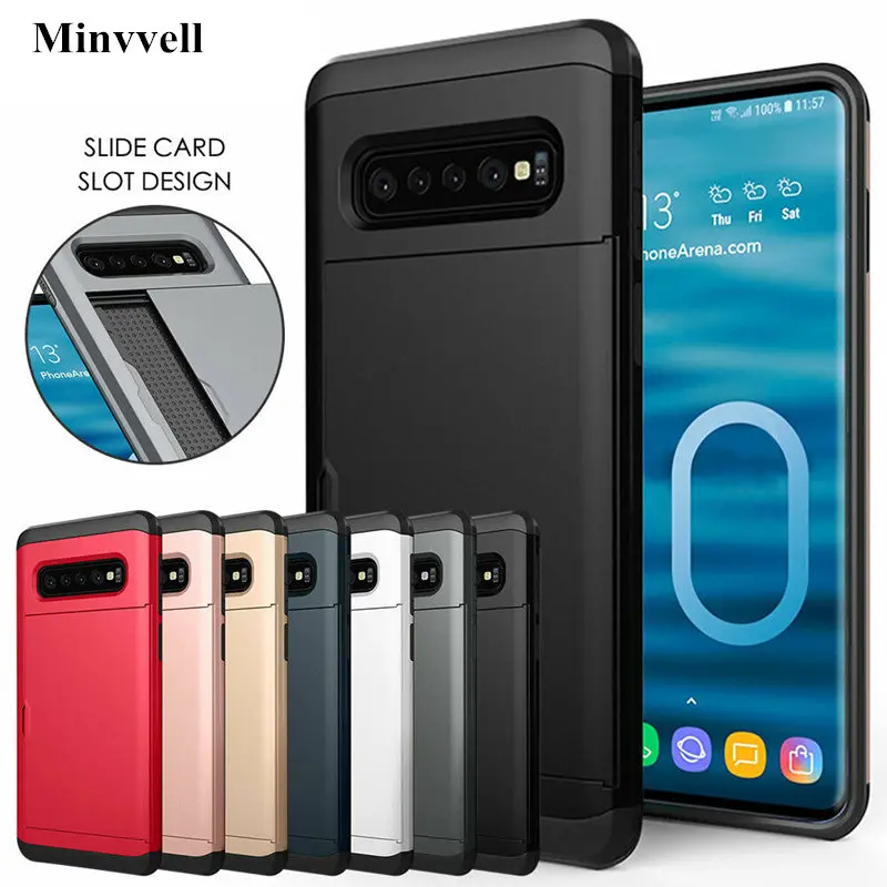 Чехол для Samsung S10 Armor Slide Card чехол Galaxy Lite Plus держатель карт чехлы Plus|Бамперы| |