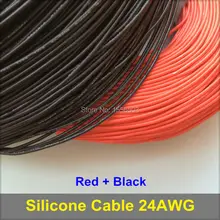 3m Red 3m Black Silicone Rubber Wire 24AWG 3239 Insulated Cable Flexible Soft for LED Lighting