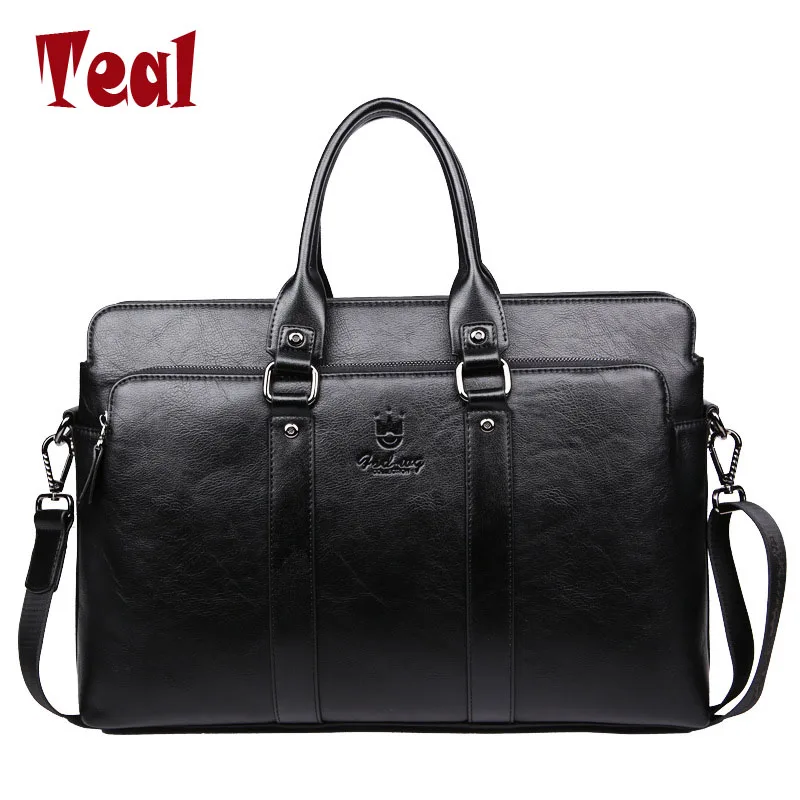 2017 New fashion men bag men's pu Leather briefcase handbag High capacity vintage laptop business bag luxury male casual bags new high quality leather men laptop briefcase bag 14 inch computer bags handbag business bag fashion laptop handbag for men