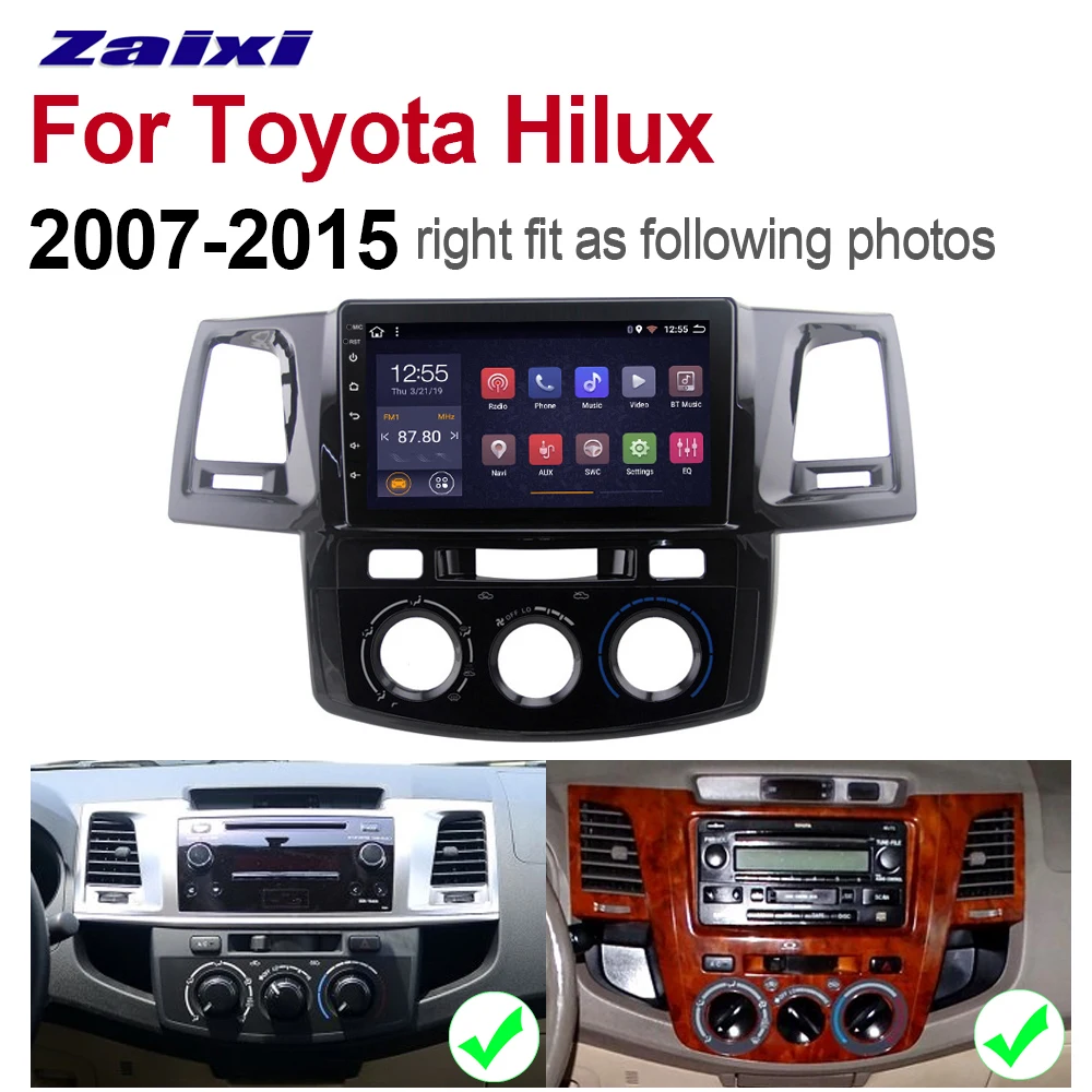Best ZaiXi 9” Android Car Multimedia GPS Audio Radio Stereo For Toyota Hilux 2007~2015 Original Style Navigation NAVI BT WIFI 4