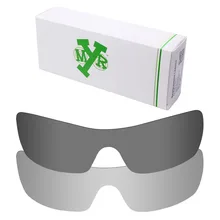 2 шт. Mryok поляризованные Сменные линзы с защитой от царапин для солнцезащитных очков-солнцезащитных очков в стиле Окли Batwolf линзы серебристого титана и черного цвета