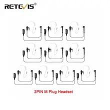 Oreillettes PTT grande taille 2 broches, 10 pièces, casque micro pour Motorola EP450 PRO1150 CP100 GP2000 CT150, accessoires walkie talkie C9006A