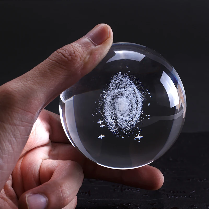 6 см лазерная гравировка 3D Galaxy хрустальный шар стеклянные аксессуары для дома