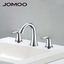 JOMOO смесители для раковины двойной держатель три отверстия ванной смеситель хром силиконовые латунь раковина фирменный дизайн американский кран для ванной экономия воды