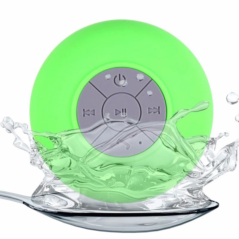 Водонепроницаемый Bluetooth динамик Портативный присоска беспроводной мини стерео бас беспроводной сабвуфер громкой связи для ванной динамик 1 шт - Цвет: green