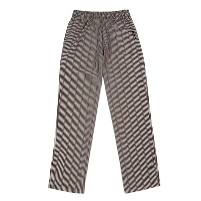 

2015 New Stripe Chef Pants Casual Polyester Cotton Long Unisex Size Tight Pine Band Kitchen Trouser chef service free shipping