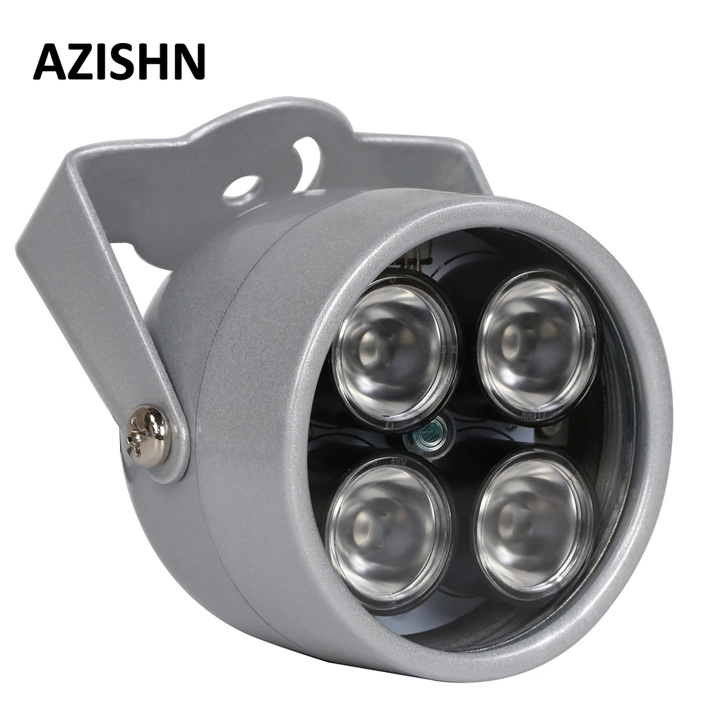 AZISHN CCTV светодио дный S 4 светодио дный Массив ИК светодиодный осветитель света ИК инфракрасный водостойкий ночное видение CCTV заполняющий свет для камеры видеонаблюдения ip камера - изображение