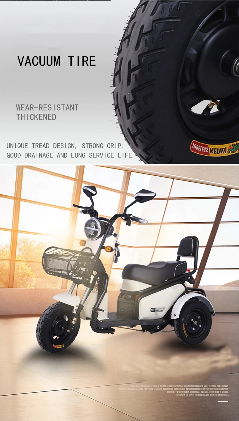 Discount Adult Electric tricycle Citycoco Electric scooter Mini leisure Electric bicycle  500W LED Electric Motorcycles 6