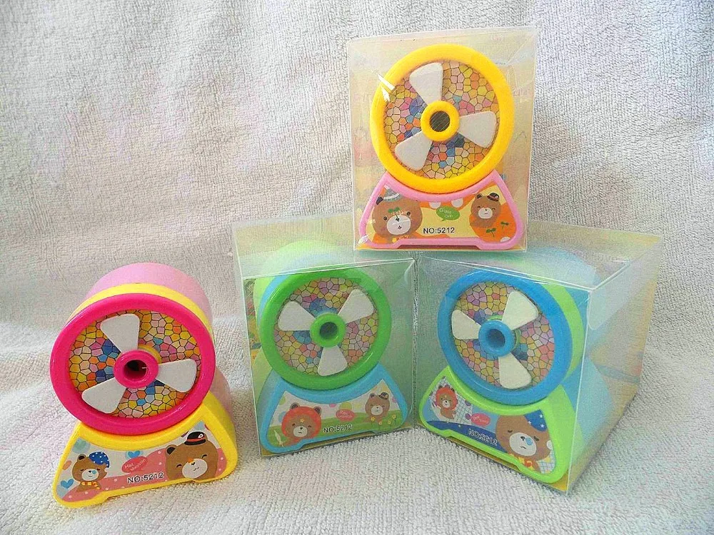 

windmill Student Pencil Sharpener Cartoon bear Print Office & School Supplies Useful Sharpener For Kids free shipping