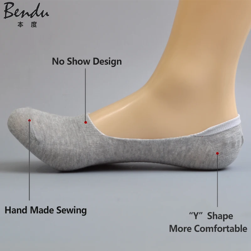 Bendu/мужские хлопковые нескользящие носки; удобные дезодорирующие дышащие повседневные цветные носки для молодых людей(5 пар в партии