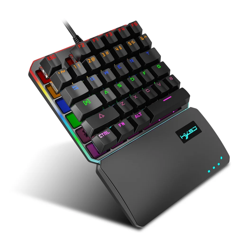 Новая Проводная USB клавиатура ZERODATE HXSJ с RGB подсветкой 35 клавиш Механическая