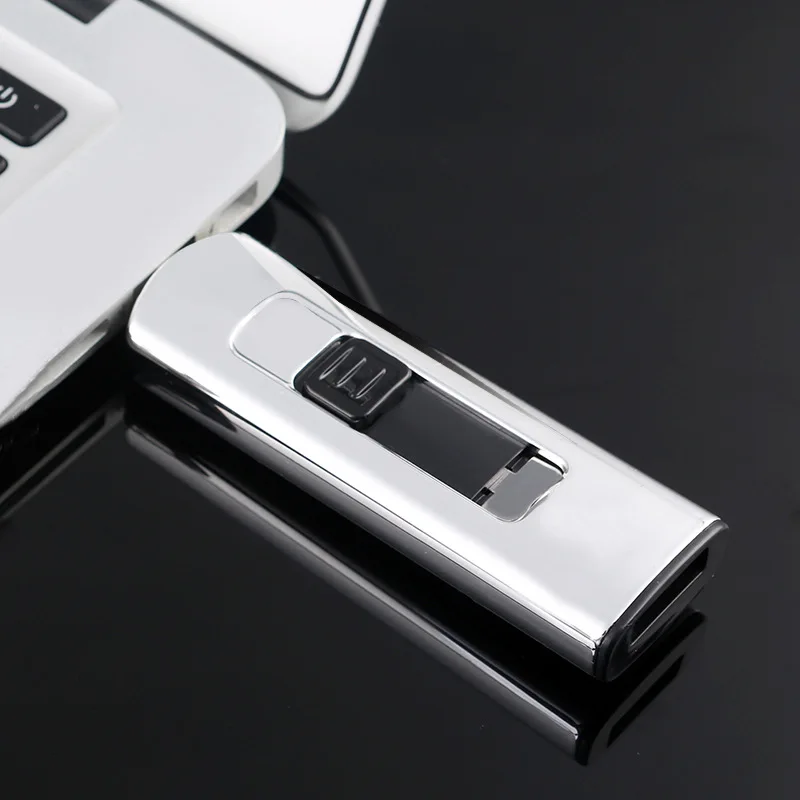 Металлическая USB электрическая дуговая Зажигалка для сигарет, курительная Вольфрамовая турбо плазменная зажигалка, ветрозащитная электронная Новинка, подарок Encendedor