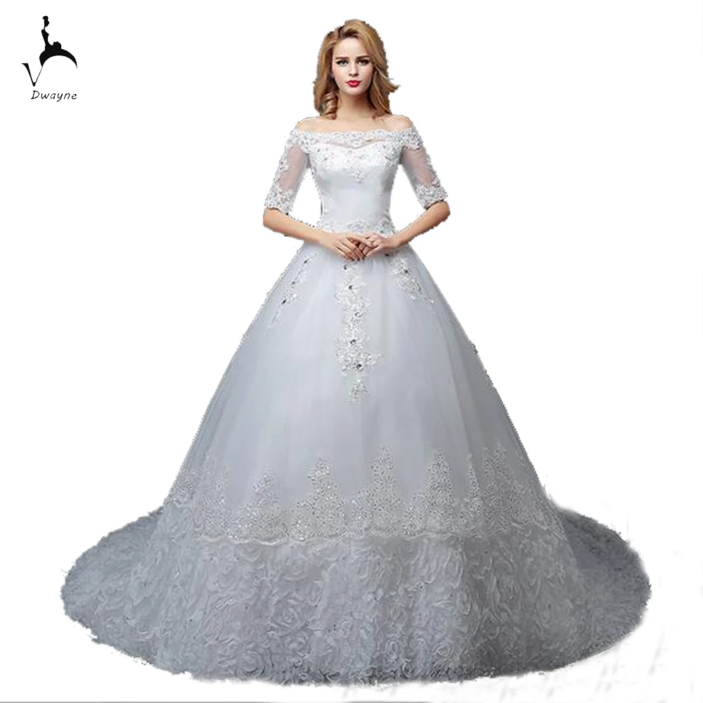 Wedding Discount Wedding Dresses online buy wholesale wedding dresses discount prices from china 2017 stunning court train dress lace up back 12 sleeve length price