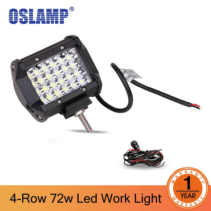 Oslamp 4 &quotточечный луч 72 Вт светодиодный рабочий свет внедорожный светильник для