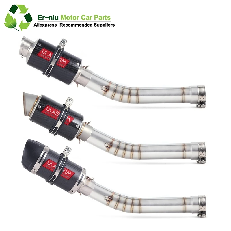 

Motorcycle Exhaust Muffler Escape Modified Link Middle Pipe Full System Slip On For yamaha YZF R6 YZF-R6 1998-2005