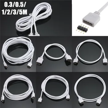 

4Pin Extension Wire Cable Cord Connector RGB 5050 3528 LED Strip Light Connector Wire For LED Strip Light 30/50/100/200/300cm