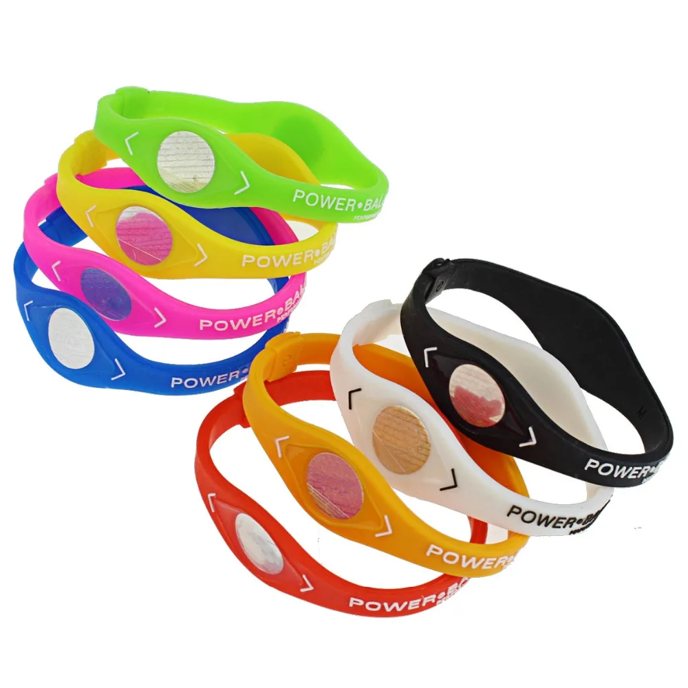 2pcs/set Charm Designer Power Energy Bracelet Bangles For Women Men Sport Wristbands Balance Ion