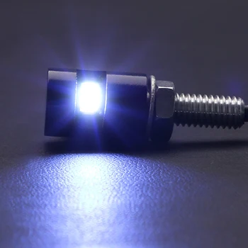 

Universal 2Pcs 12V LED Motorcycle Car Number License Plate Bolt Screw Light Lamp For Car & Motorcycle