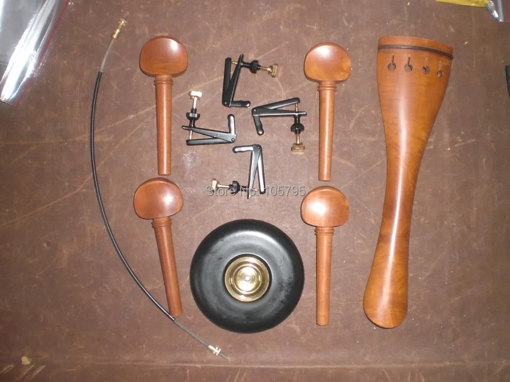 

Red Jujube Cello Fitting including Pegs and tail piece fine tuner tail gut and Stopper all 4/4