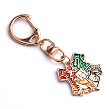 Harry Keyring Movie Hogwarts School Badge Keychain Potter Clef llaveros Hombre Key Holder Pendant For Men’s Wallet Car Bags Gift