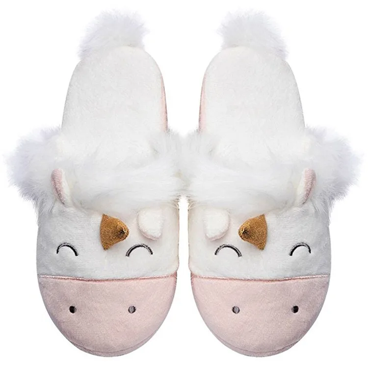 

women slippers unicorn slippers for girls & boys animals winter home shoes plush fashion slides house sleepers gifts Christmas