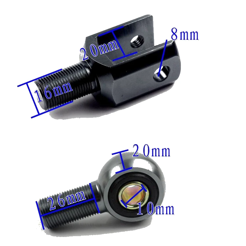 Universal U fork end O round end motorcycle force jog shock absorber