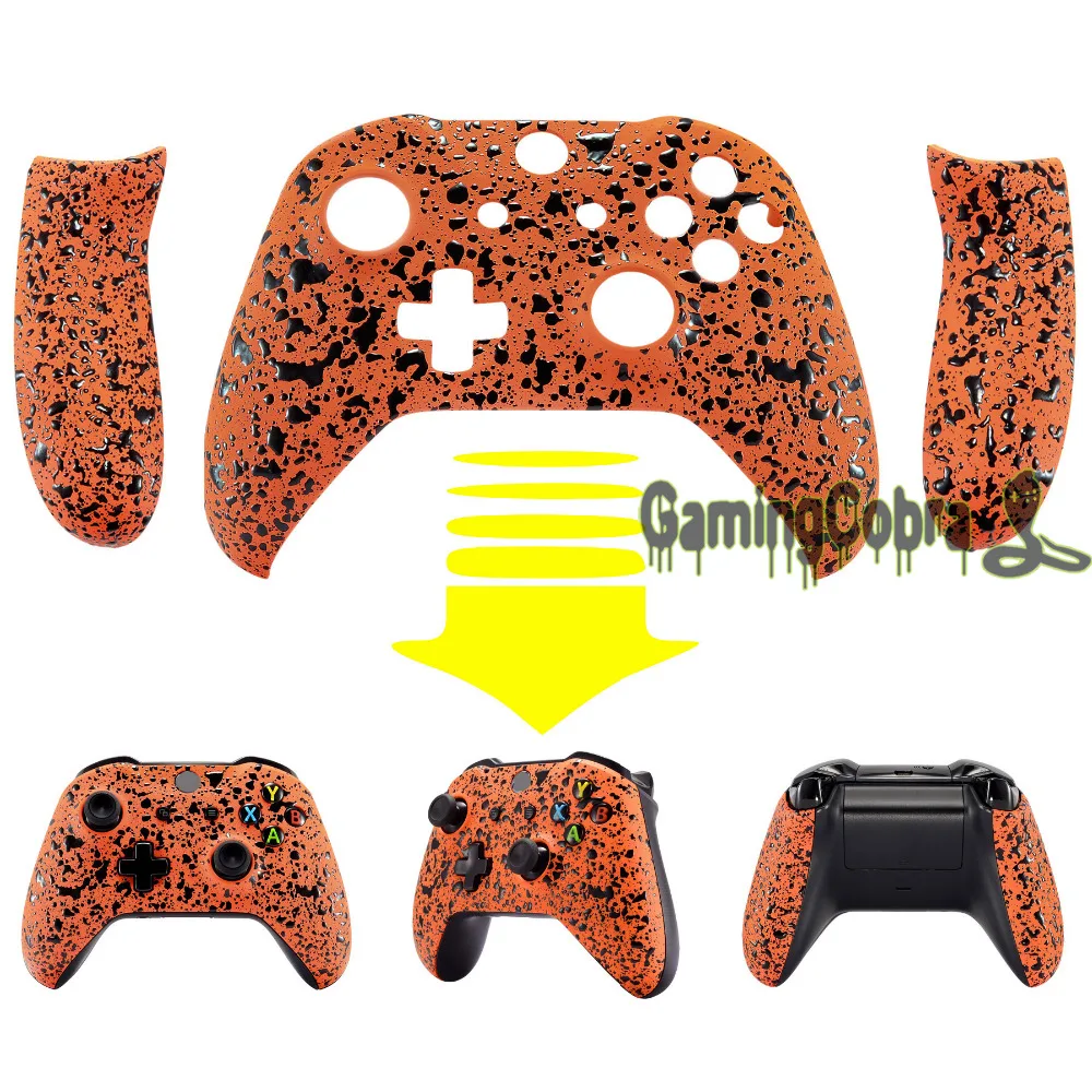 

Textured Orange Front Housing Shell w/ Back Panels Repair Parts for Xbox One S X Controller - SXOFP06+SXOJ0113