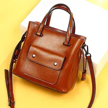 Модная женская маленькая сумка из натуральной кожи, винтажная Женская Повседневная сумка через плечо, женская сумка из натуральной кожи bhg7787